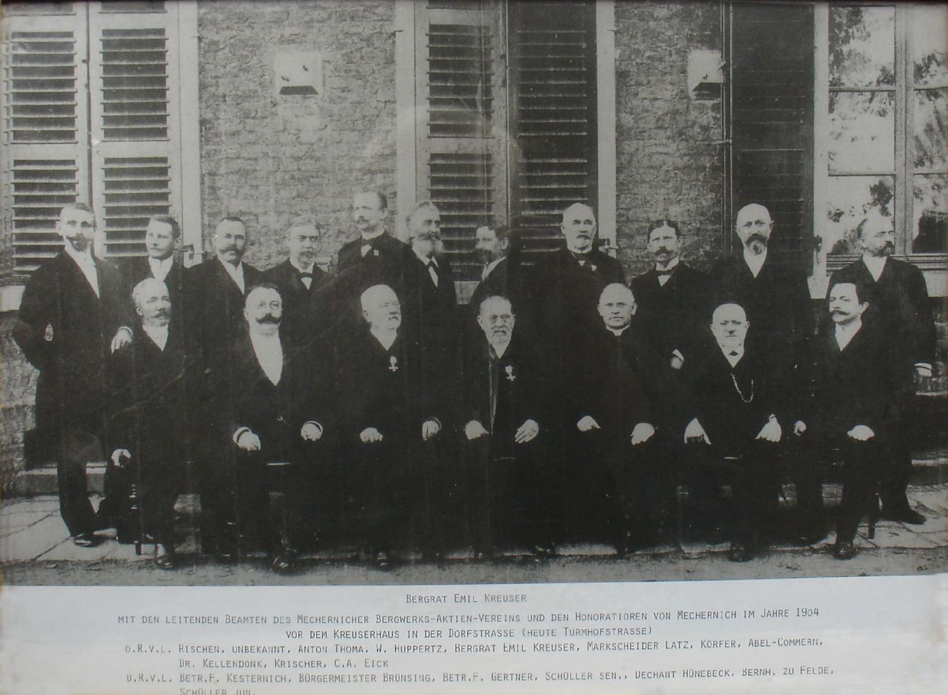 Vorstand des Mechernicher Bergwerksvereins 1904